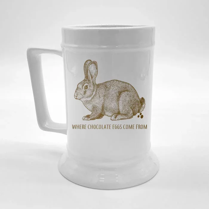 Where Chocolate Eggs Come From Front & Back Beer Stein