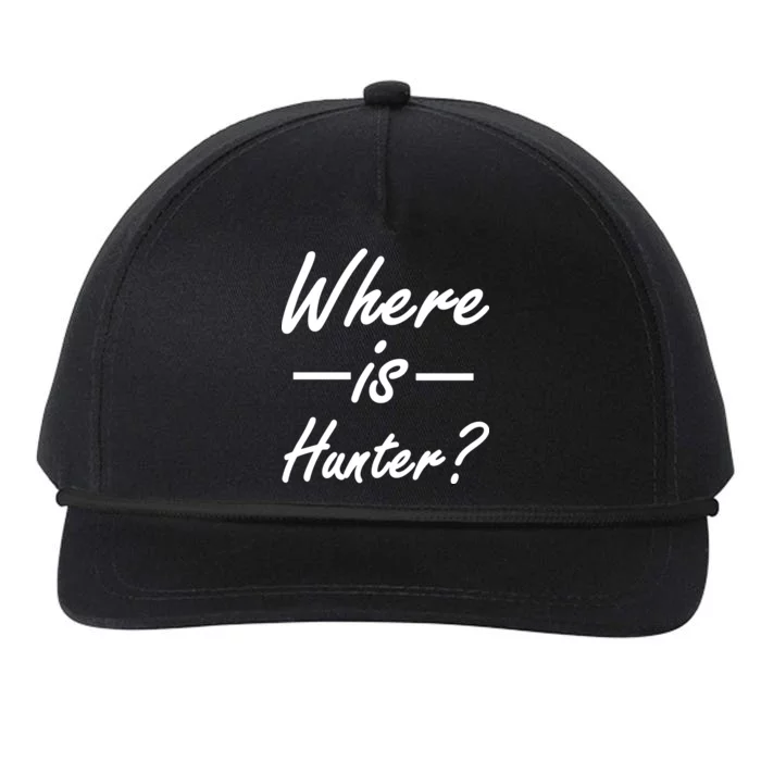 Where Is Hunter Snapback Five-Panel Rope Hat