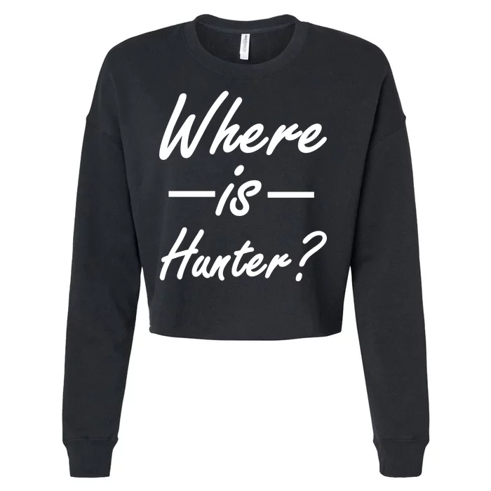 Where Is Hunter Cropped Pullover Crew