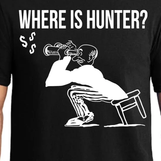 Where Is Hunter Political Humor Pro Trump Pajama Set