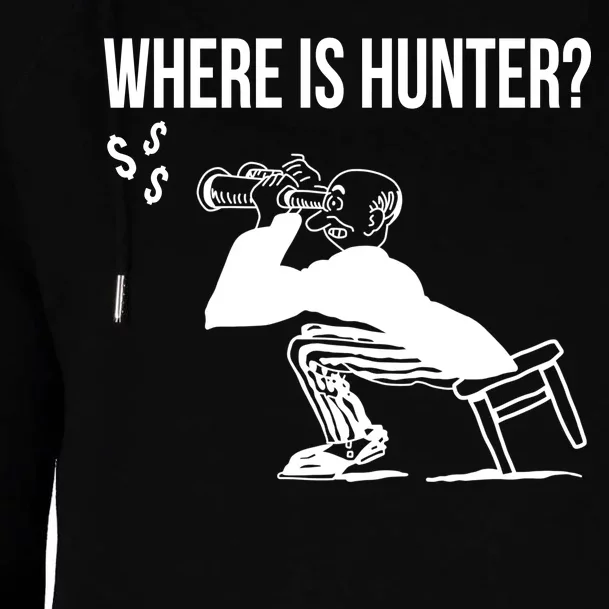 Where Is Hunter Political Humor Pro Trump Womens Funnel Neck Pullover Hood