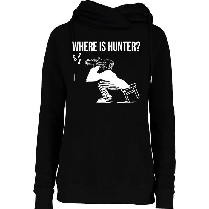 Where Is Hunter Political Humor Pro Trump Womens Funnel Neck Pullover Hood