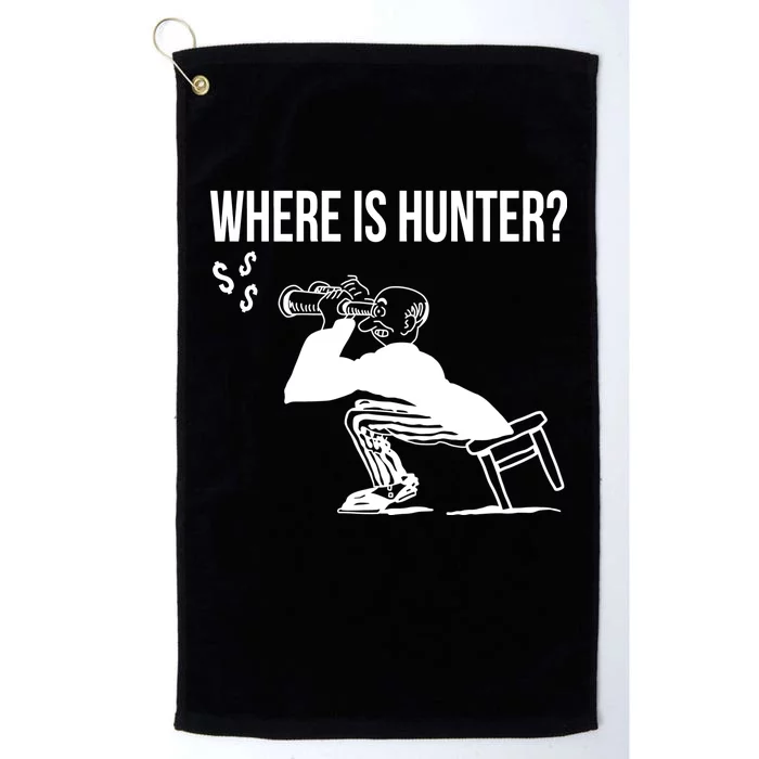 Where Is Hunter Political Humor Pro Trump Platinum Collection Golf Towel