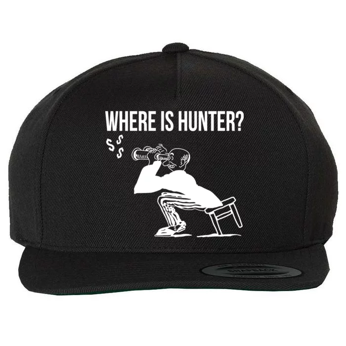 Where Is Hunter Political Humor Pro Trump Wool Snapback Cap