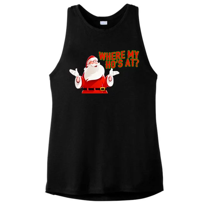 Where My Hoe's At Ladies Tri-Blend Wicking Tank