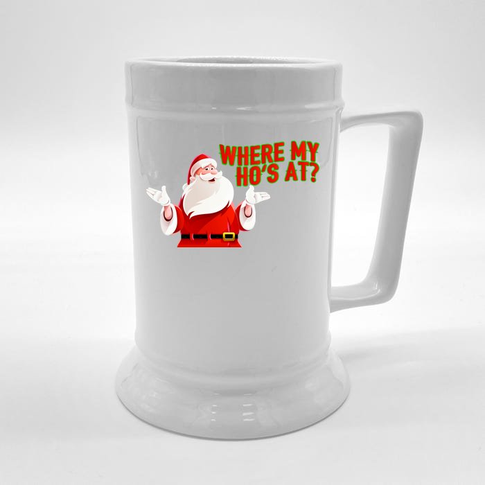 Where My Hoe's At Front & Back Beer Stein