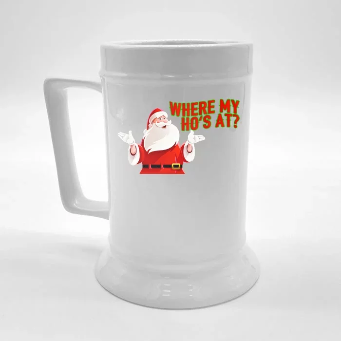 Where My Hoe's At Front & Back Beer Stein