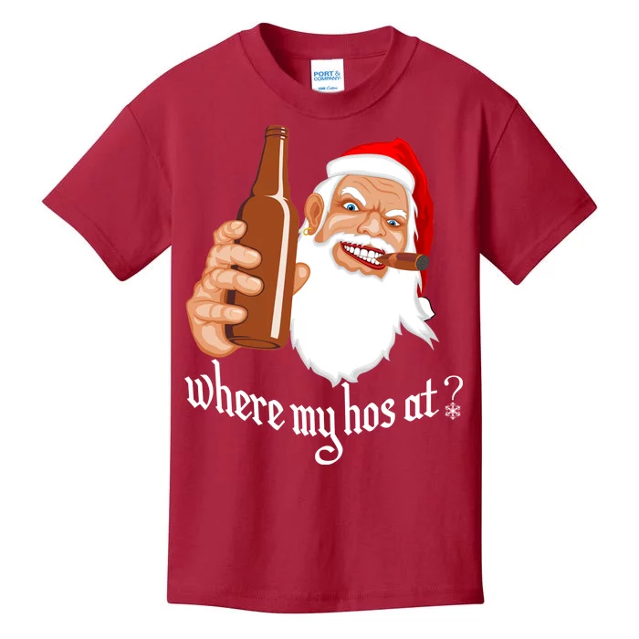 Where My Hos At? Christmas Kids T-Shirt