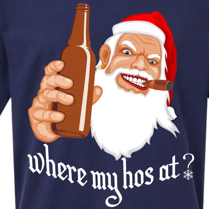 Where My Hos At? Christmas Sueded Cloud Jersey T-Shirt