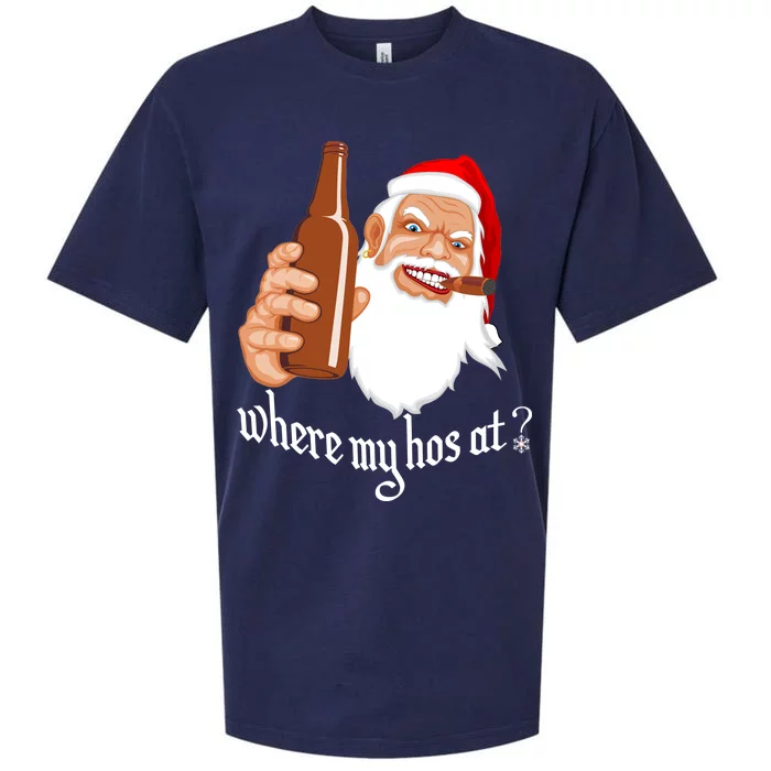 Where My Hos At? Christmas Sueded Cloud Jersey T-Shirt