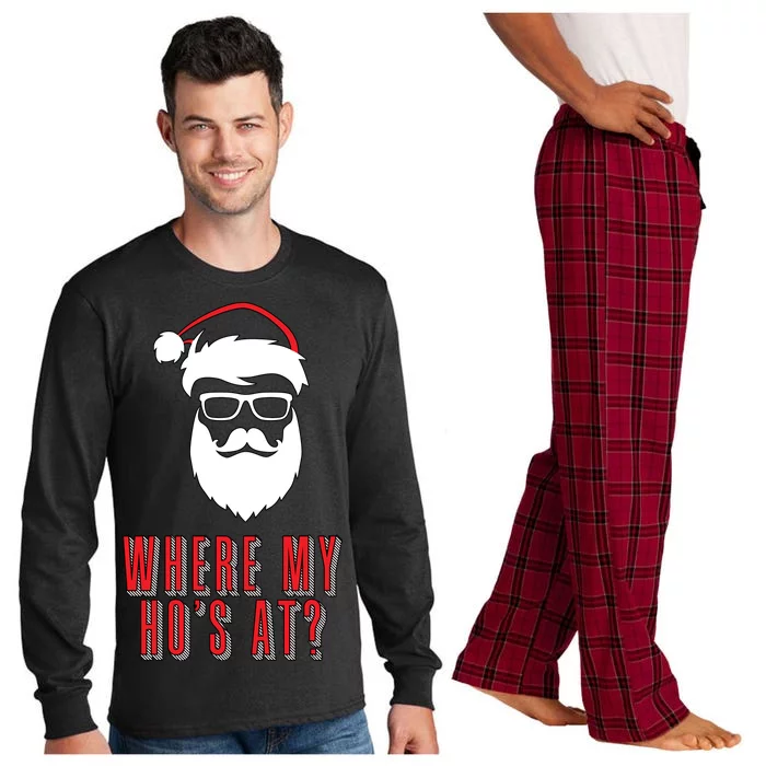 Where My Ho's At? Funny Xmas Long Sleeve Pajama Set