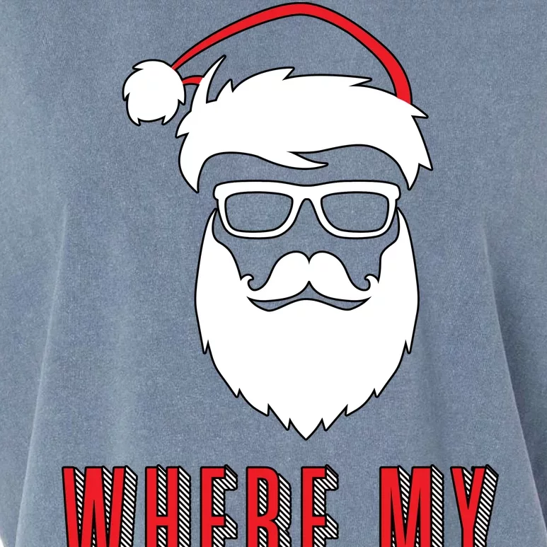 Where My Ho's At? Funny Xmas Garment-Dyed Women's Muscle Tee