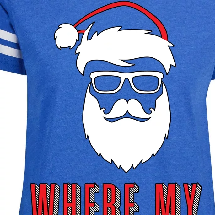 Where My Ho's At? Funny Xmas Enza Ladies Jersey Football T-Shirt