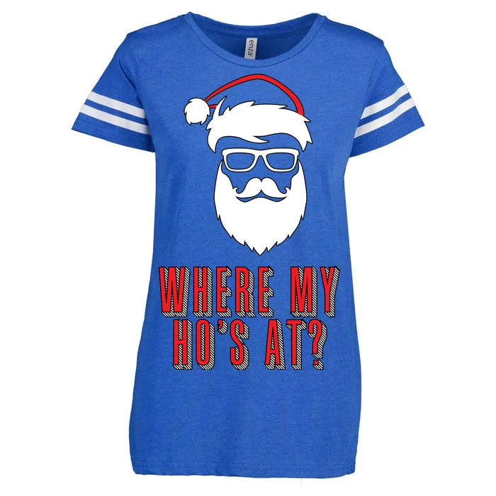 Where My Ho's At? Funny Xmas Enza Ladies Jersey Football T-Shirt