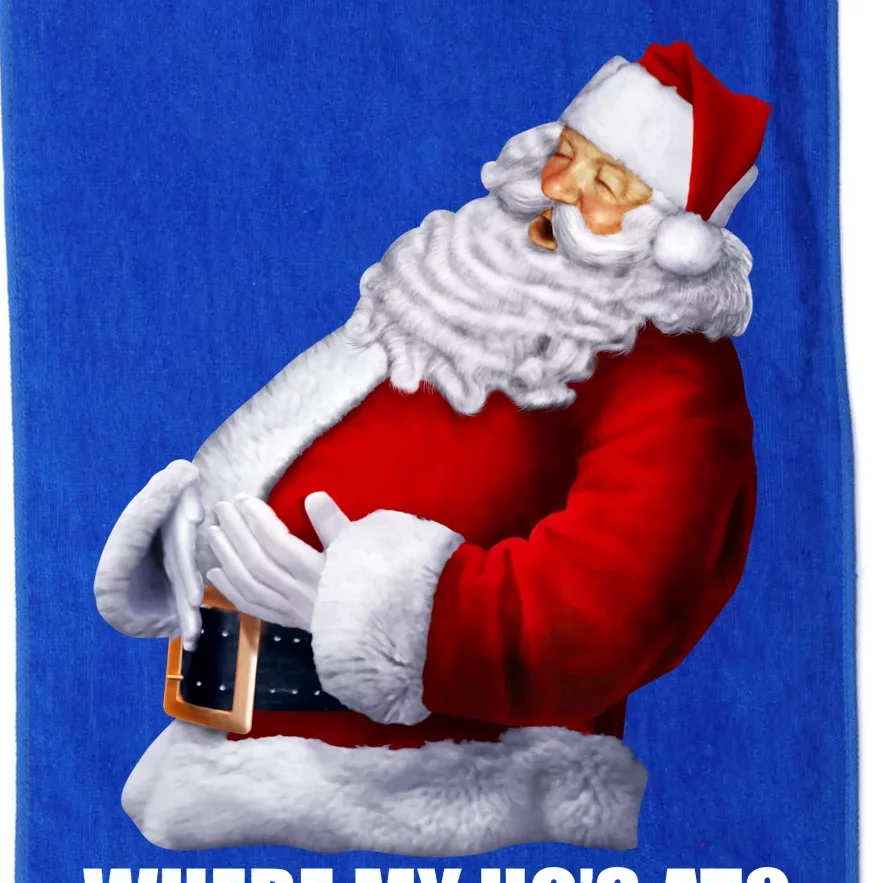 Where My Ho's At? Santa Quote Platinum Collection Golf Towel