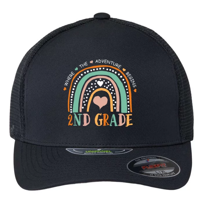 Where The Adventure Begins 2nd Grade Flexfit Unipanel Trucker Cap