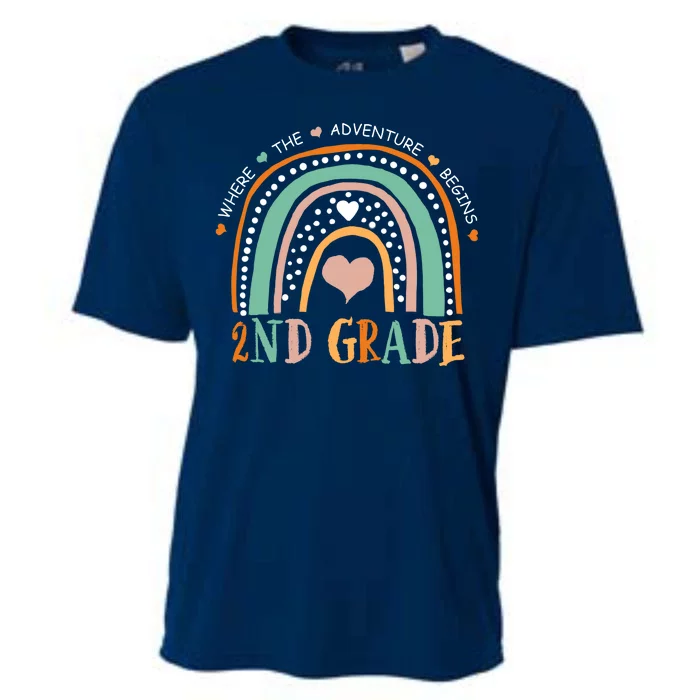 Where The Adventure Begins 2nd Grade Cooling Performance Crew T-Shirt