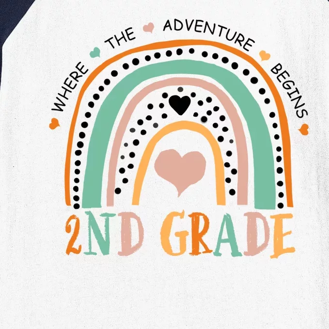 Where The Adventure Begins 2nd Grade Baseball Sleeve Shirt