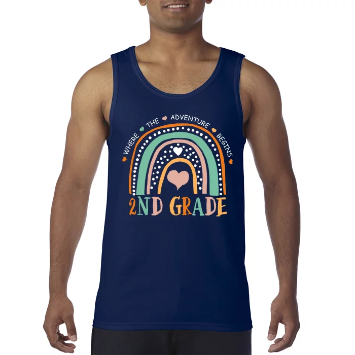 Where The Adventure Begins 2nd Grade Tank Top