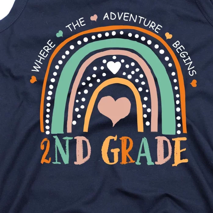 Where The Adventure Begins 2nd Grade Tank Top