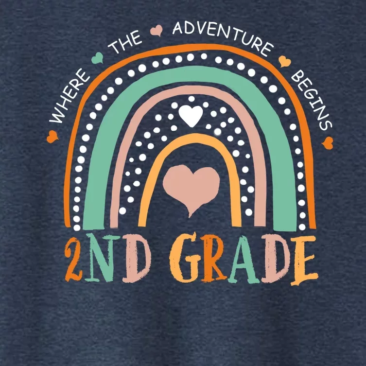 Where The Adventure Begins 2nd Grade Women's Crop Top Tee