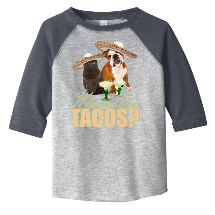 Where The Tacos? Cat Dog Toddler Fine Jersey T-Shirt