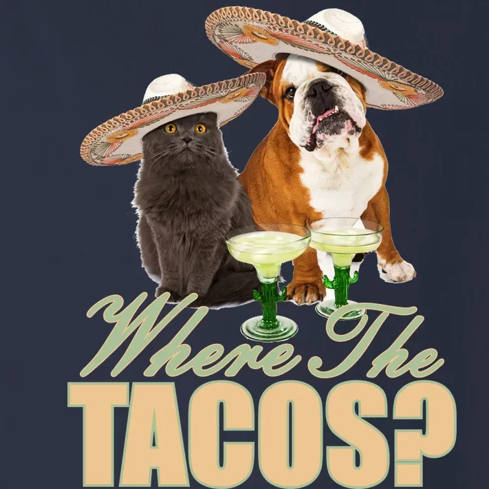 Where The Tacos? Cat Dog Toddler Long Sleeve Shirt