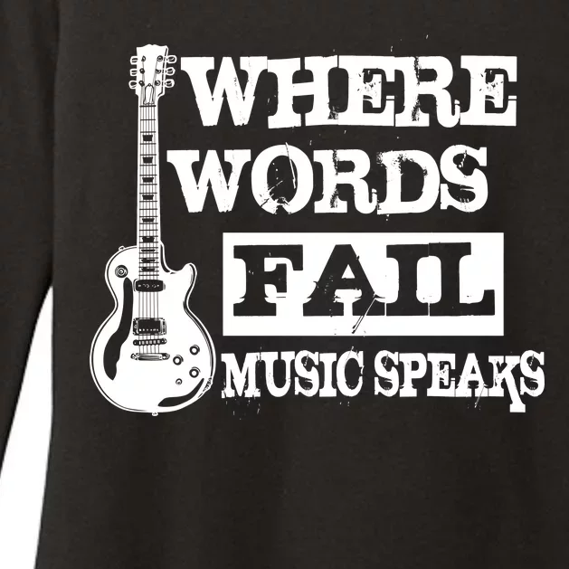 Where Words Fail Music Speaks Womens CVC Long Sleeve Shirt