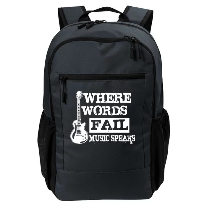 Where Words Fail Music Speaks Daily Commute Backpack