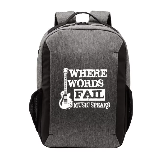 Where Words Fail Music Speaks Vector Backpack