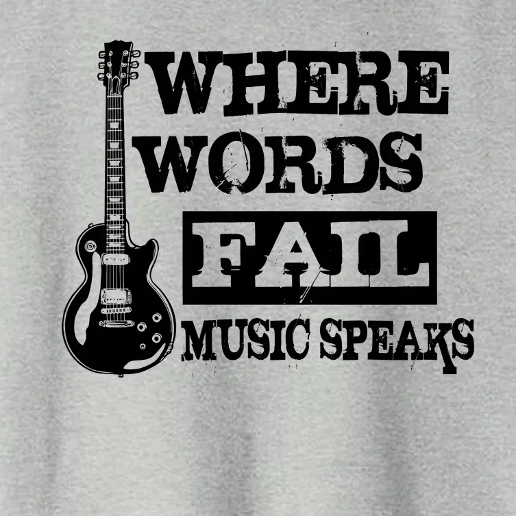 Where Words Fail Music Speaks Women's Crop Top Tee