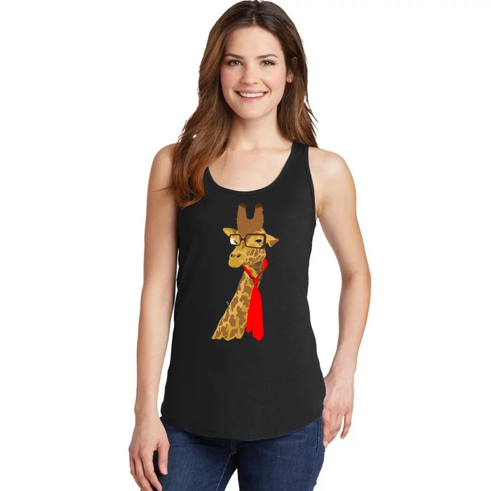 Where Would a Giraffe Wear a Tie? - Red Neck Tie Ladies Essential Tank