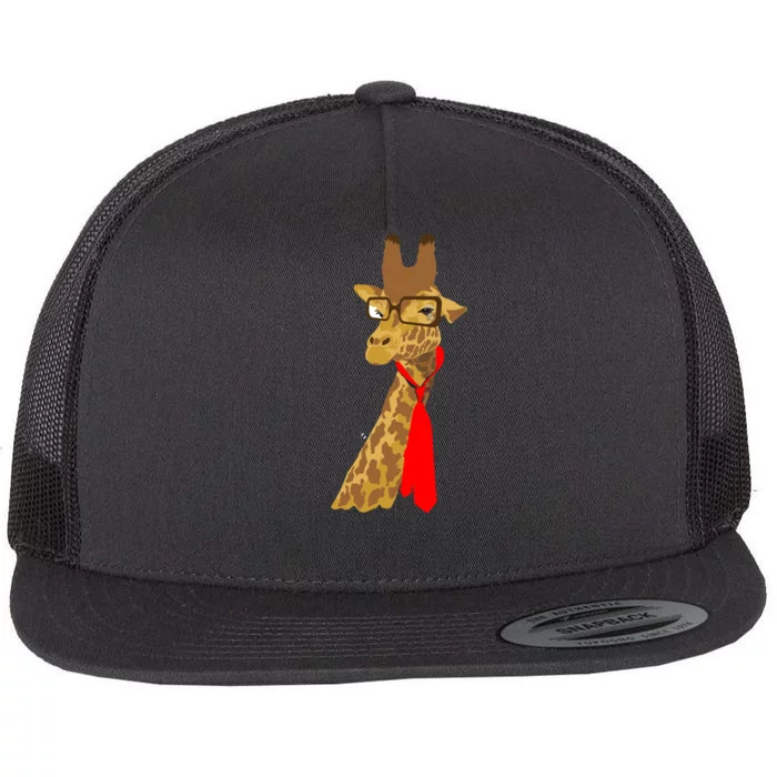 Where Would a Giraffe Wear a Tie? - Red Neck Tie Flat Bill Trucker Hat