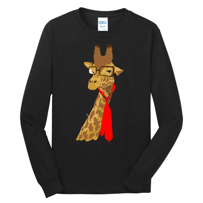 Where Would a Giraffe Wear a Tie? - Red Neck Tie Tall Long Sleeve T-Shirt