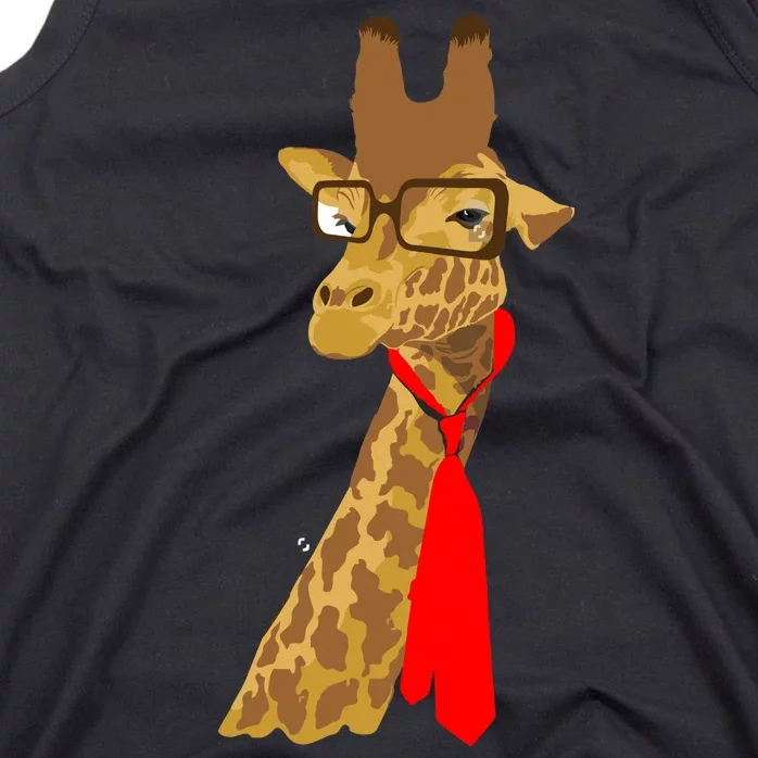 Where Would a Giraffe Wear a Tie? - Red Neck Tie Tank Top