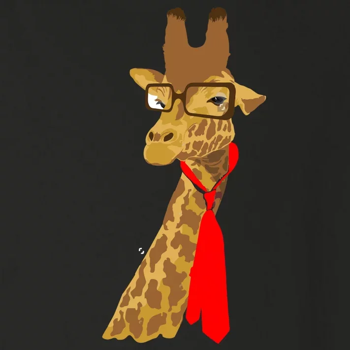 Where Would a Giraffe Wear a Tie? - Red Neck Tie Toddler Long Sleeve Shirt