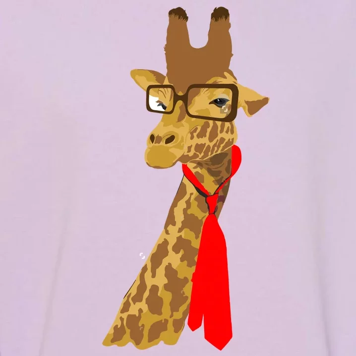 Where Would a Giraffe Wear a Tie? - Red Neck Tie Garment-Dyed Sweatshirt