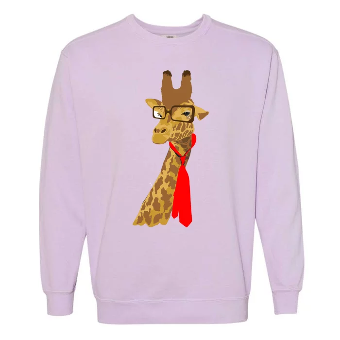 Where Would a Giraffe Wear a Tie? - Red Neck Tie Garment-Dyed Sweatshirt