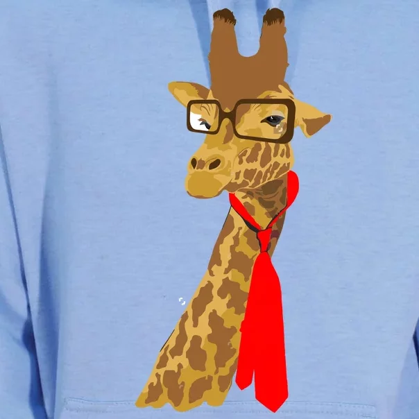 Where Would a Giraffe Wear a Tie? - Red Neck Tie Unisex Surf Hoodie