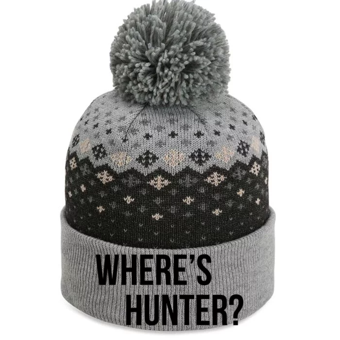 Where's Hunter President Trump The Baniff Cuffed Pom Beanie