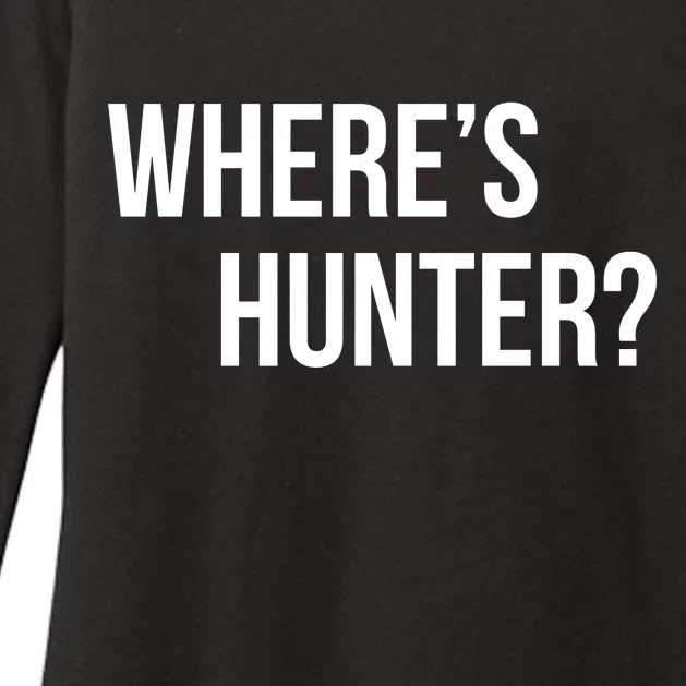 Where's Hunter President Trump Womens CVC Long Sleeve Shirt