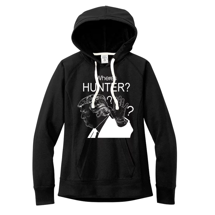 Where's Hunter Trump Rally Women's Fleece Hoodie