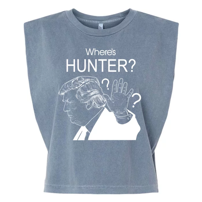 Where's Hunter Trump Rally Garment-Dyed Women's Muscle Tee