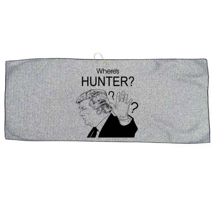 Where's Hunter Trump Rally Large Microfiber Waffle Golf Towel