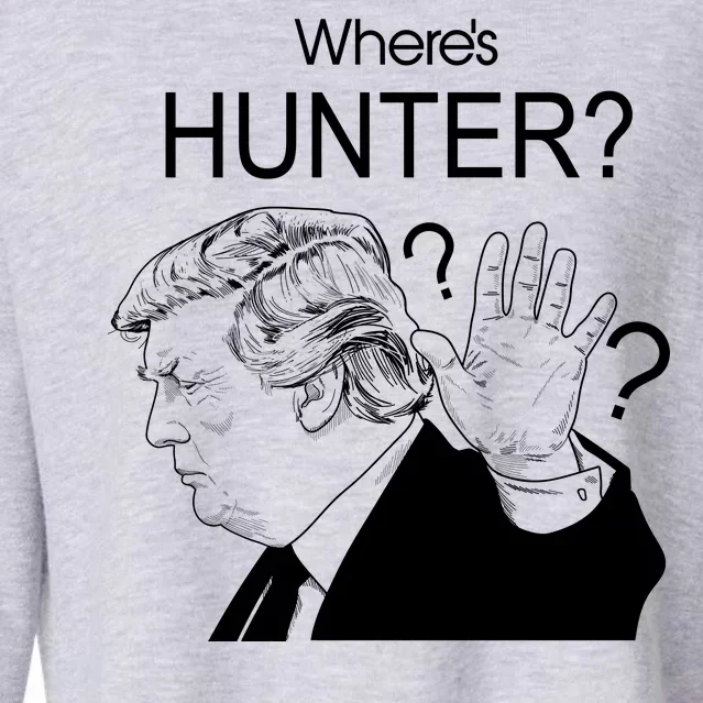 Where's Hunter Trump Rally Cropped Pullover Crew