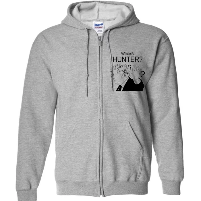 Where's Hunter Trump Rally Full Zip Hoodie