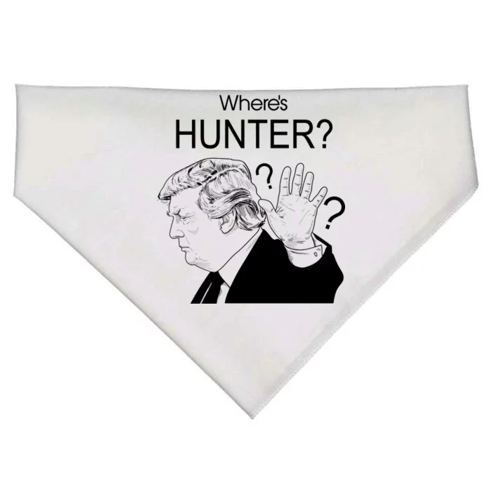 Where's Hunter Trump Rally USA-Made Doggie Bandana