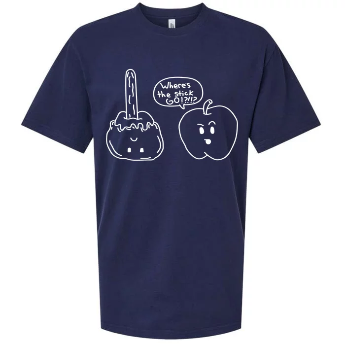 Wheres the Stick Go? Caramel Apple Sueded Cloud Jersey T-Shirt