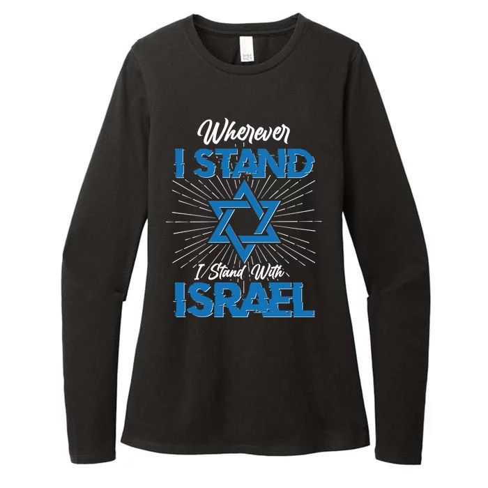 Wherever I Stand I Stand With Israel Womens CVC Long Sleeve Shirt