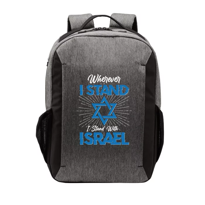 Wherever I Stand I Stand With Israel Vector Backpack